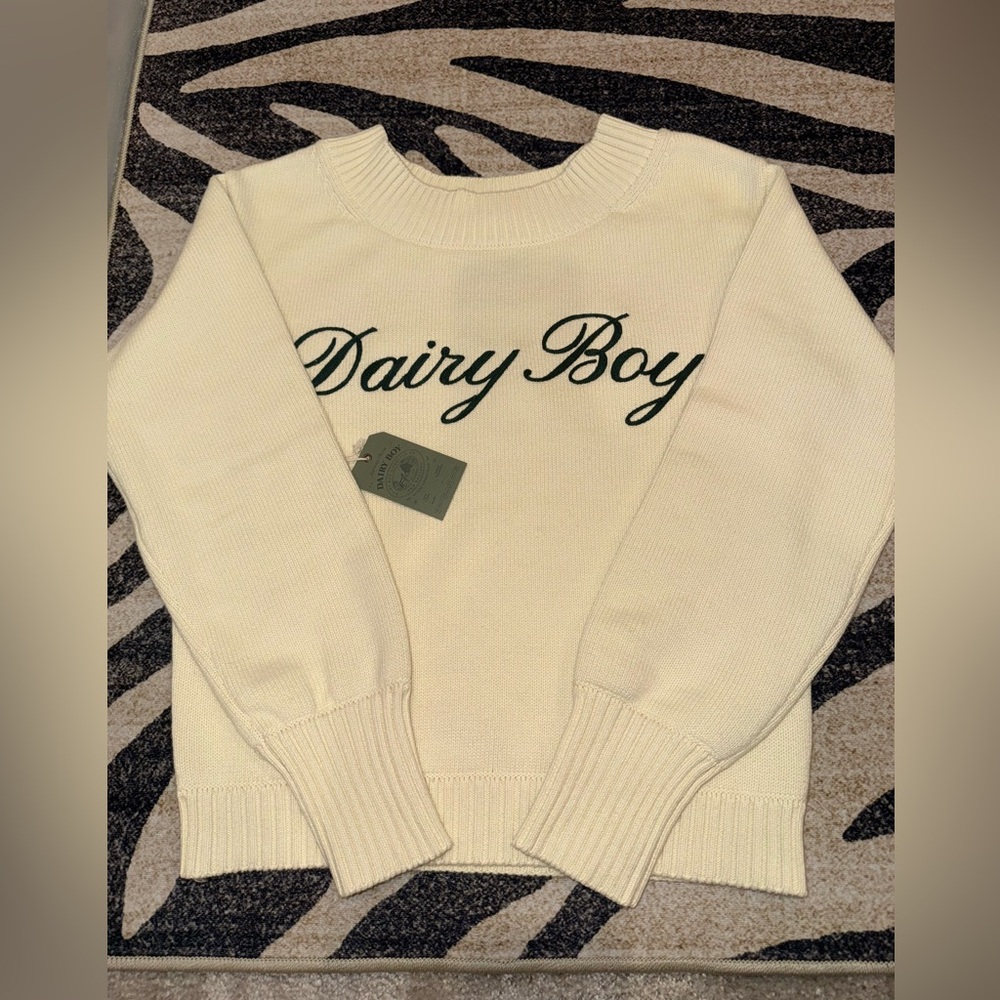 Dairy Boy Southport Off-Shoulder Knit Sweater NWT Sold Out Online! XS